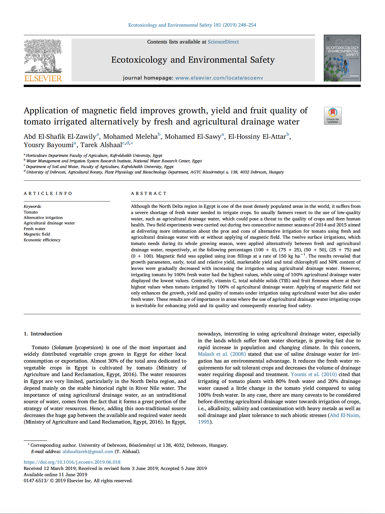 Ecotoxicology
